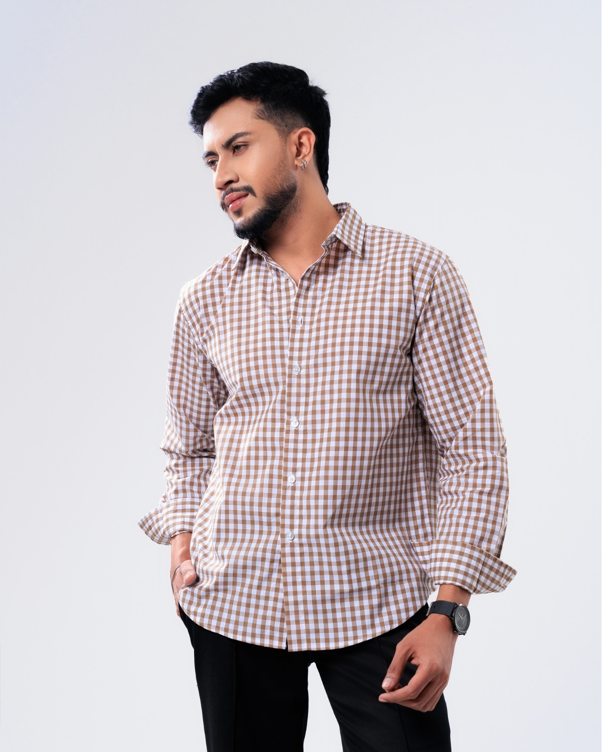 Arlo Brown Gingham Shirt