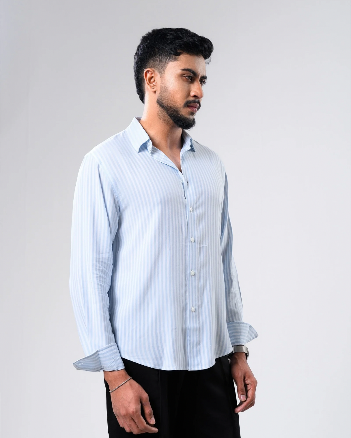 Arlo Sky Blue Stripe Shirt thumbnail 3