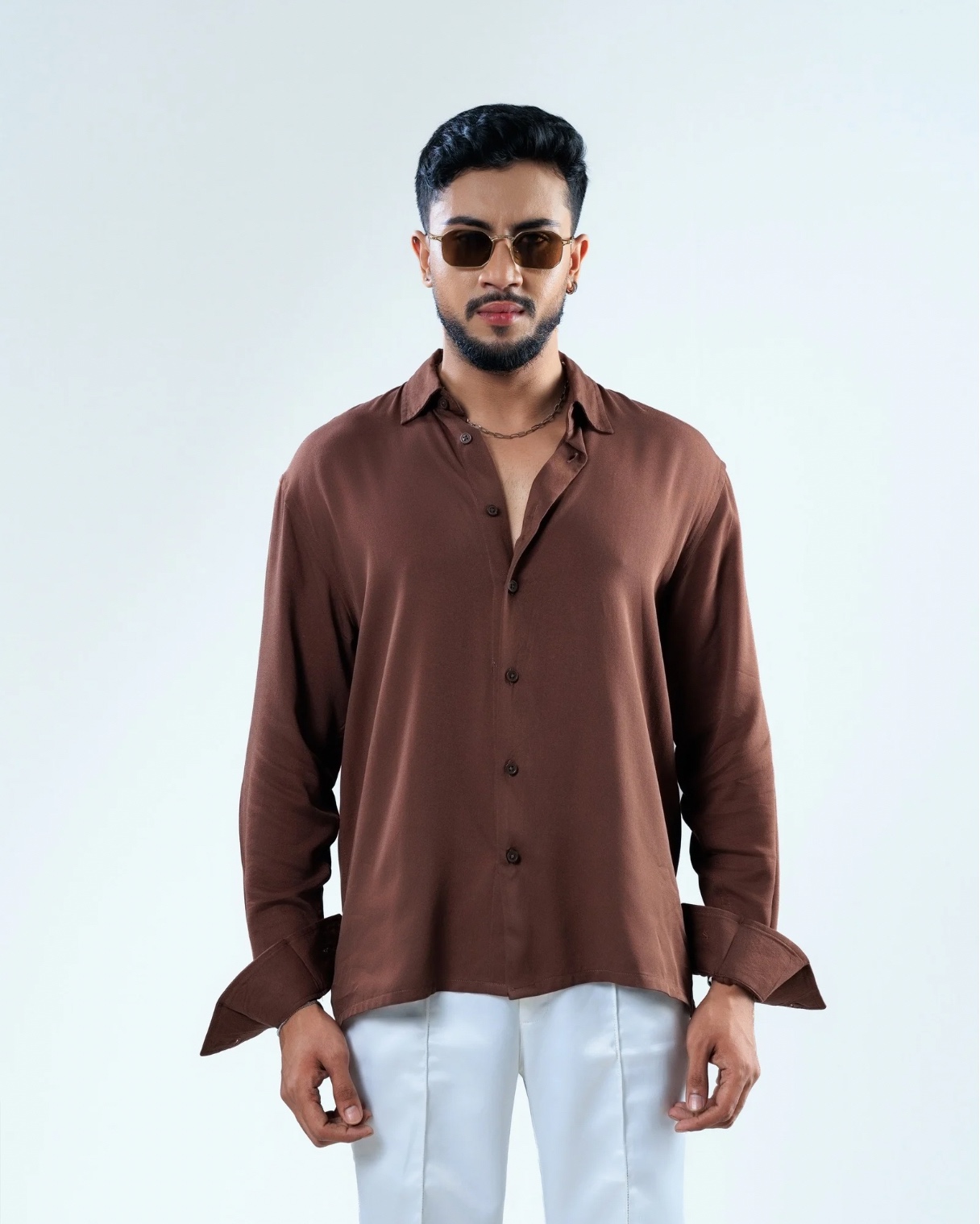VERO Chocolate Brown Shirt thumbnail 5