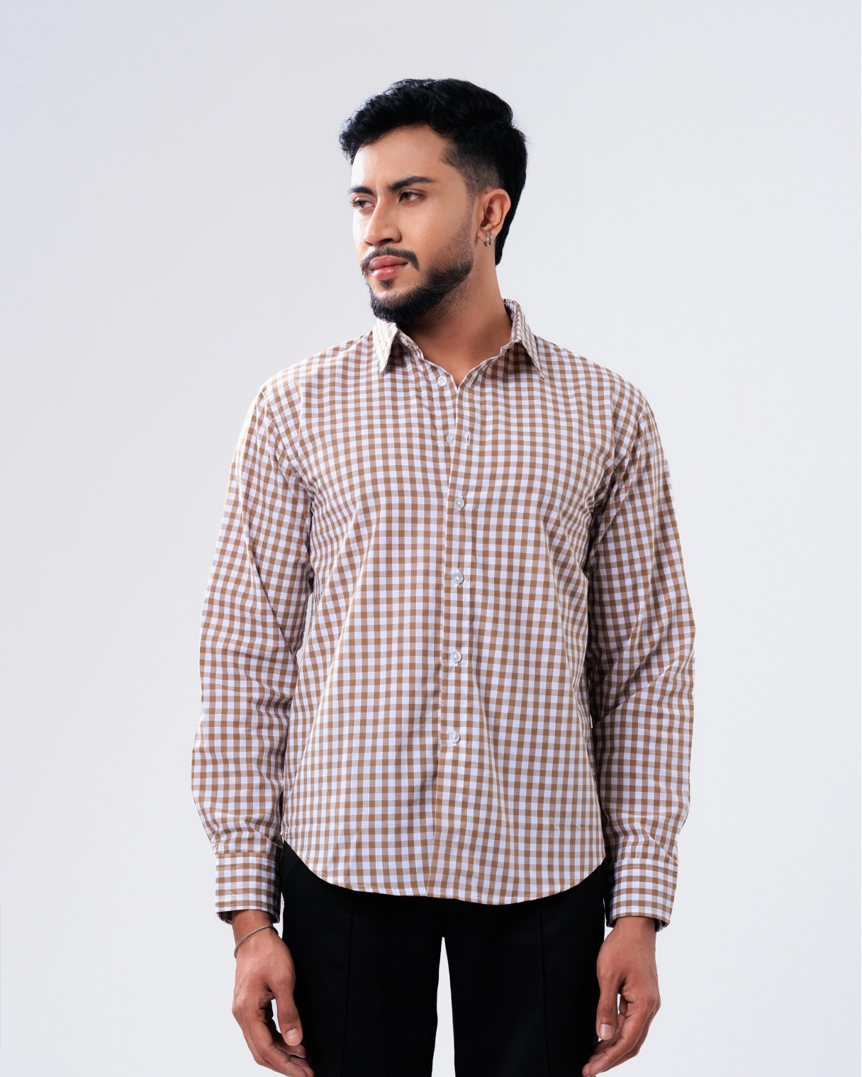 Arlo Brown Gingham Shirt thumbnail 2