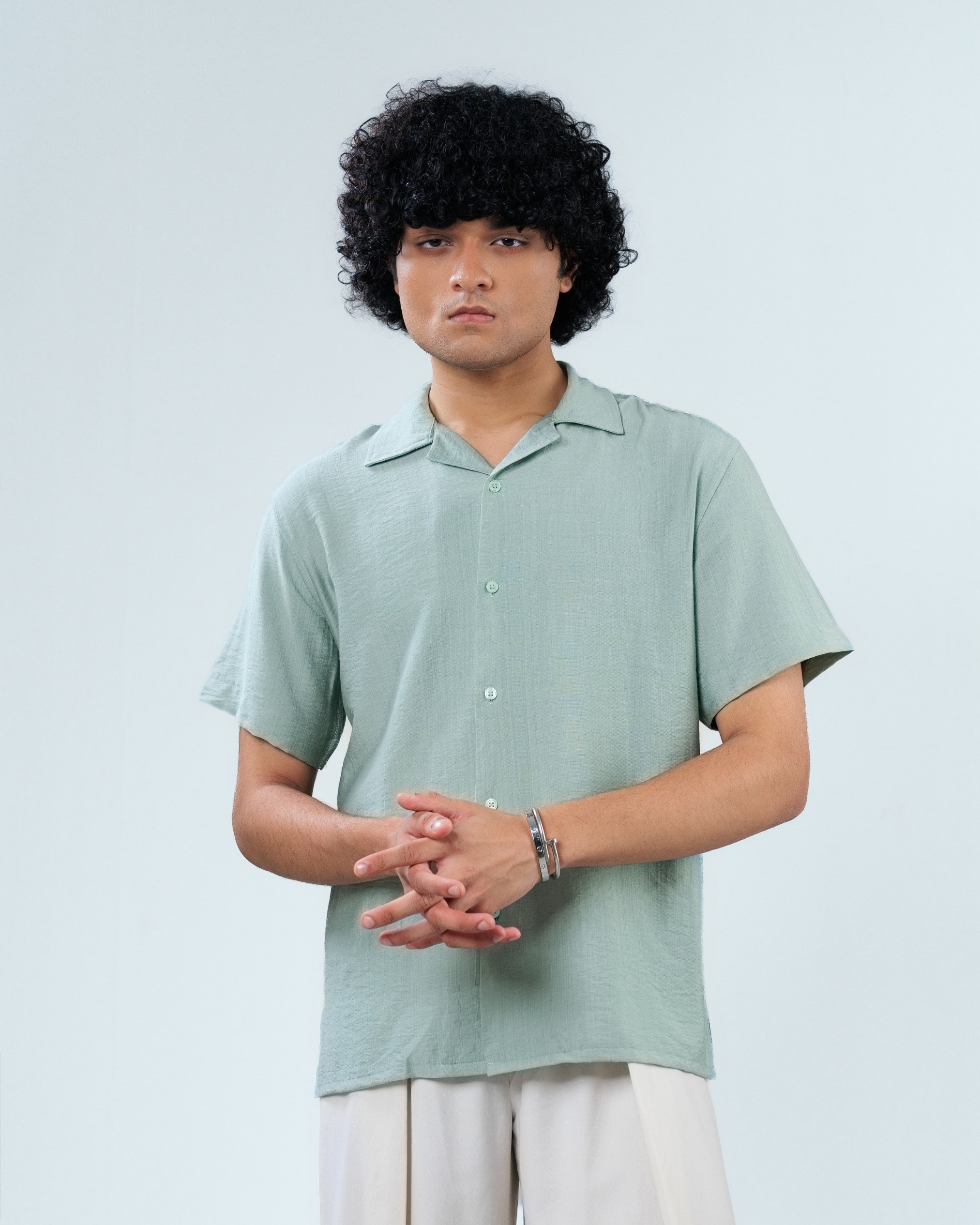 ELIO Sage Green Resort Shirt