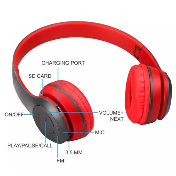 🎧 P47 Wireless Bluetooth Headphone 5.0 EDR – Powerful Sound, Stylish Design! thumbnail 2