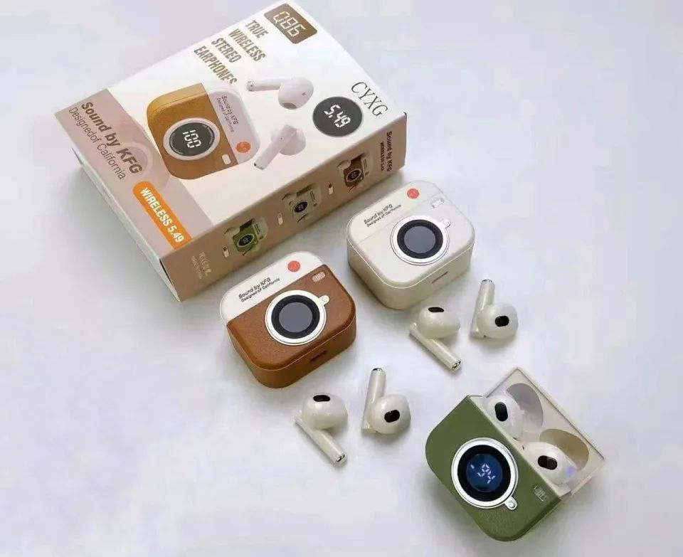 🎧 Q86 Stereo TWS Wireless Earbuds – Stylish Retro Camera Design thumbnail 5