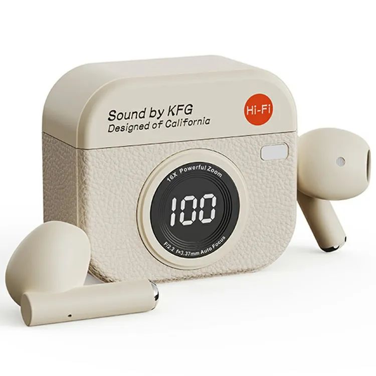 🎧 Q86 Stereo TWS Wireless Earbuds – Stylish Retro Camera Design thumbnail 3