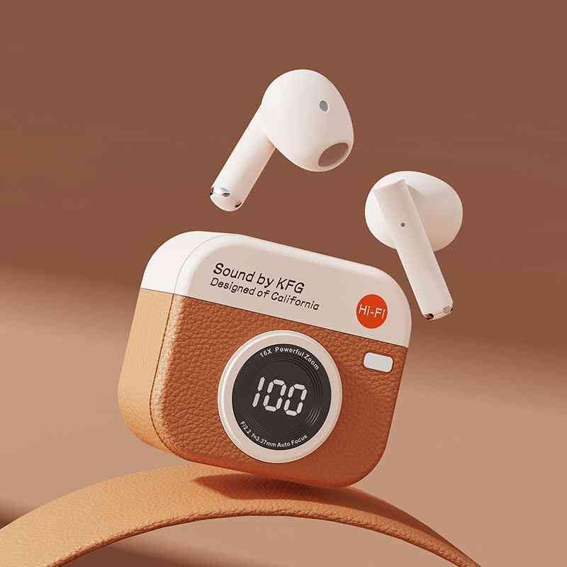 🎧 Q86 Stereo TWS Wireless Earbuds – Stylish Retro Camera Design thumbnail 7