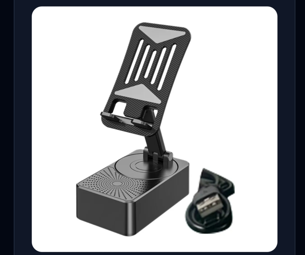 📱 3-in-1 Portable Foldable Mobile Phone Holder with Bluetooth Speaker