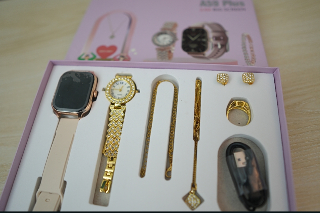 ⌚ A59 Plus Smart Watch Combo – Stylish Gift Set thumbnail 2