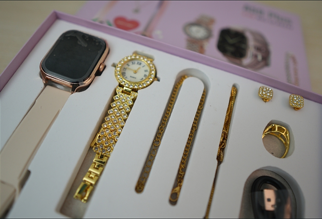 ⌚ A59 Plus Smart Watch Combo – Stylish Gift Set thumbnail 3