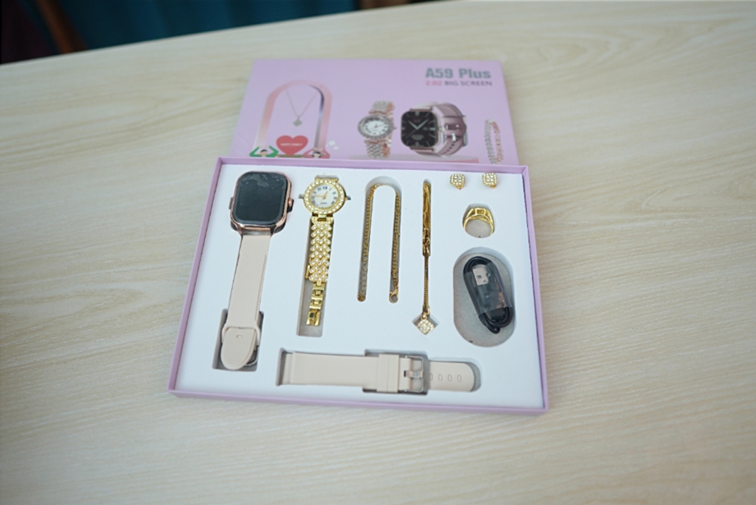 ⌚ A59 Plus Smart Watch Combo – Stylish Gift Set thumbnail 4