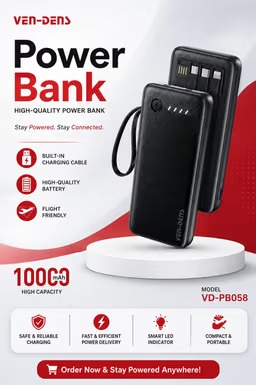 Ven-Dens 20,000 mAh Premium Power Bank thumbnail 4