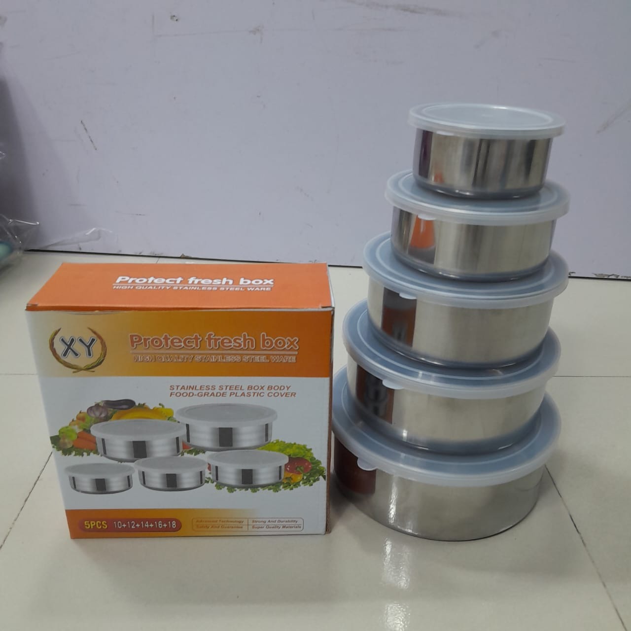 Stainless Steel Protect Fresh Box - 5 Pcs thumbnail 2