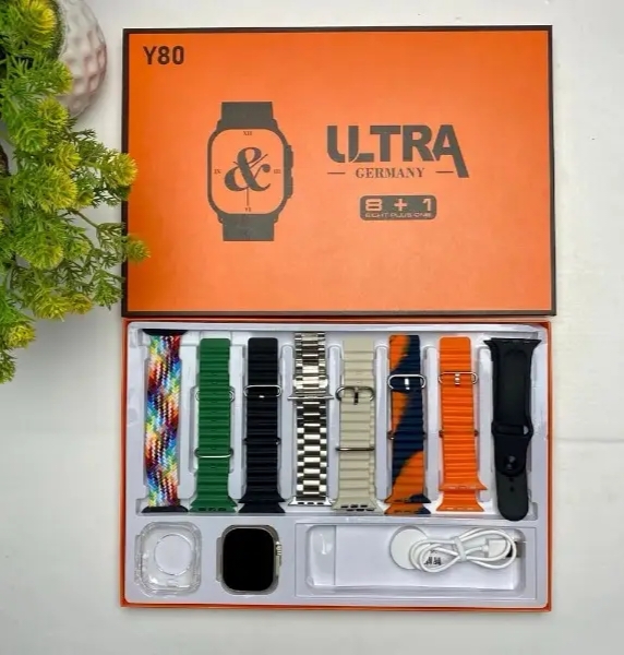 Y80 Ultra Smartwatch – HD Touchscreen with Fitness Tracking & 8 Straps_img_0