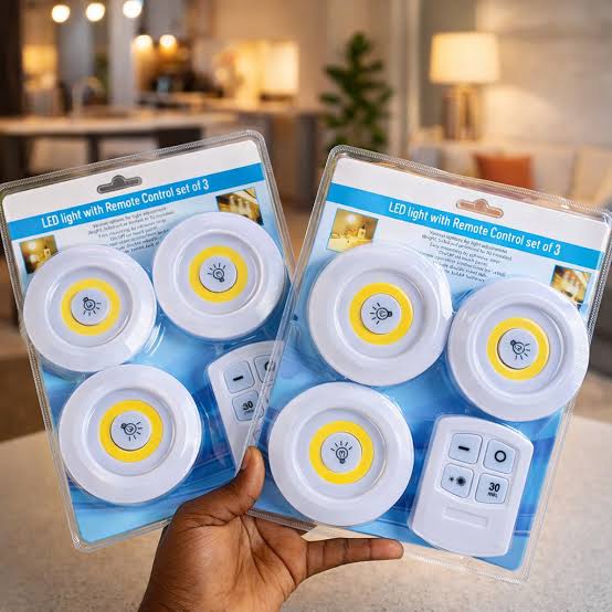 Rechargeable 3 LED Cabinet Light with Remote Control