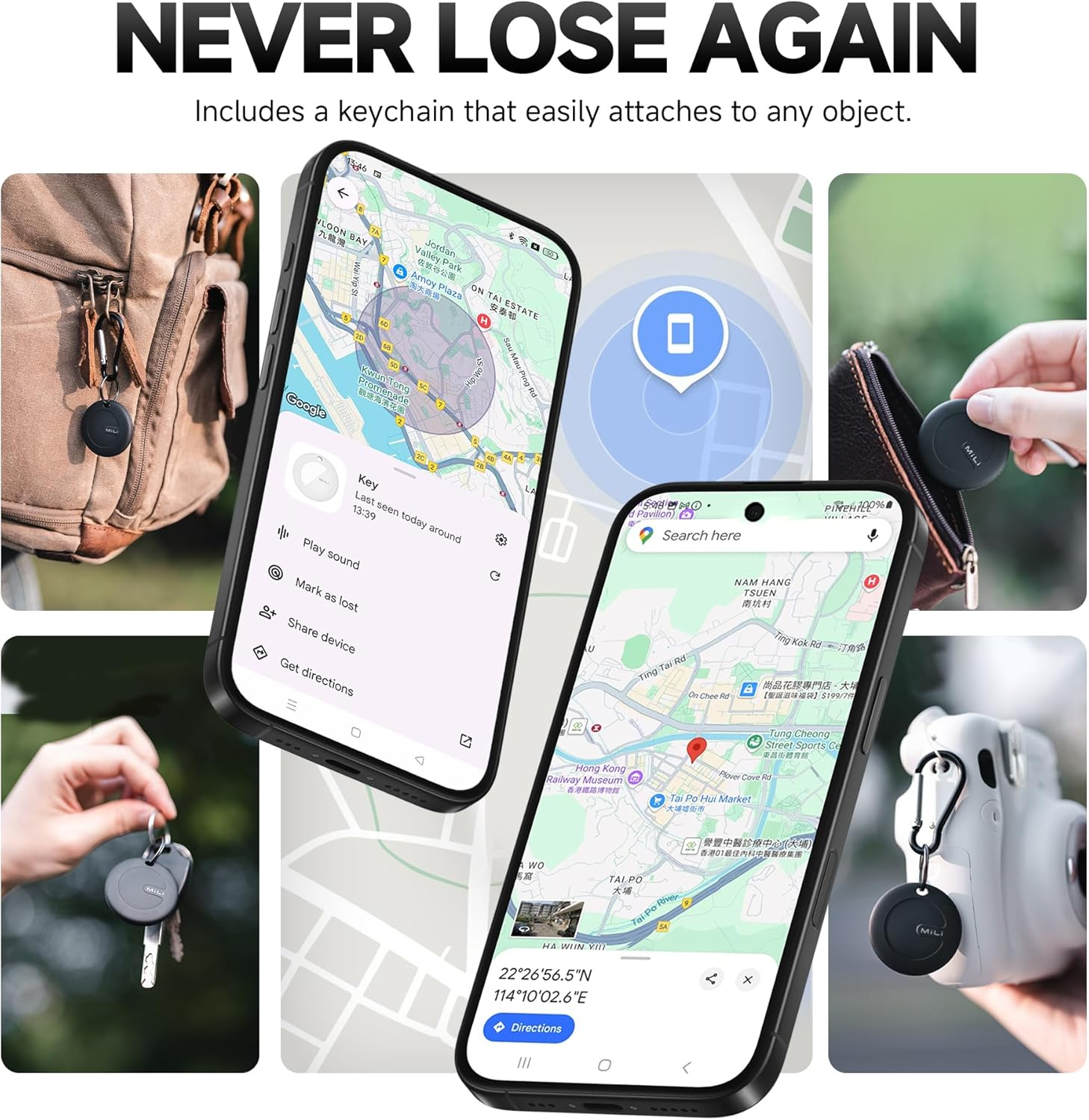 MiLi MiTag Go Smart Finder for Android (Google Find My Device)