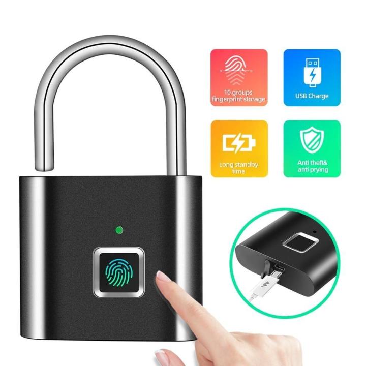 Smart Fingerprint Padlock – USB Rechargeable Portable Anti-Theft Lockvisit_img_4
