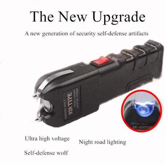928 High-Voltage Stun Gun Big with LED Flashlight, Rechargeable light_img_2