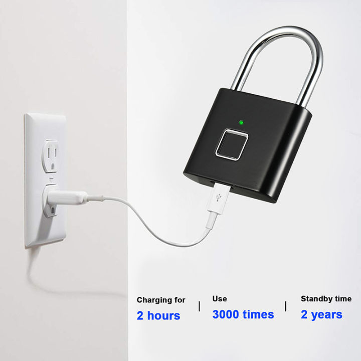 Smart Fingerprint Padlock – USB Rechargeable Portable Anti-Theft Lockvisit_img_3