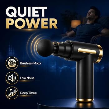 Percussion Massage Gun with LED – USB Deep Tissue Muscle Recovery Massager (3 Speed)_img_1