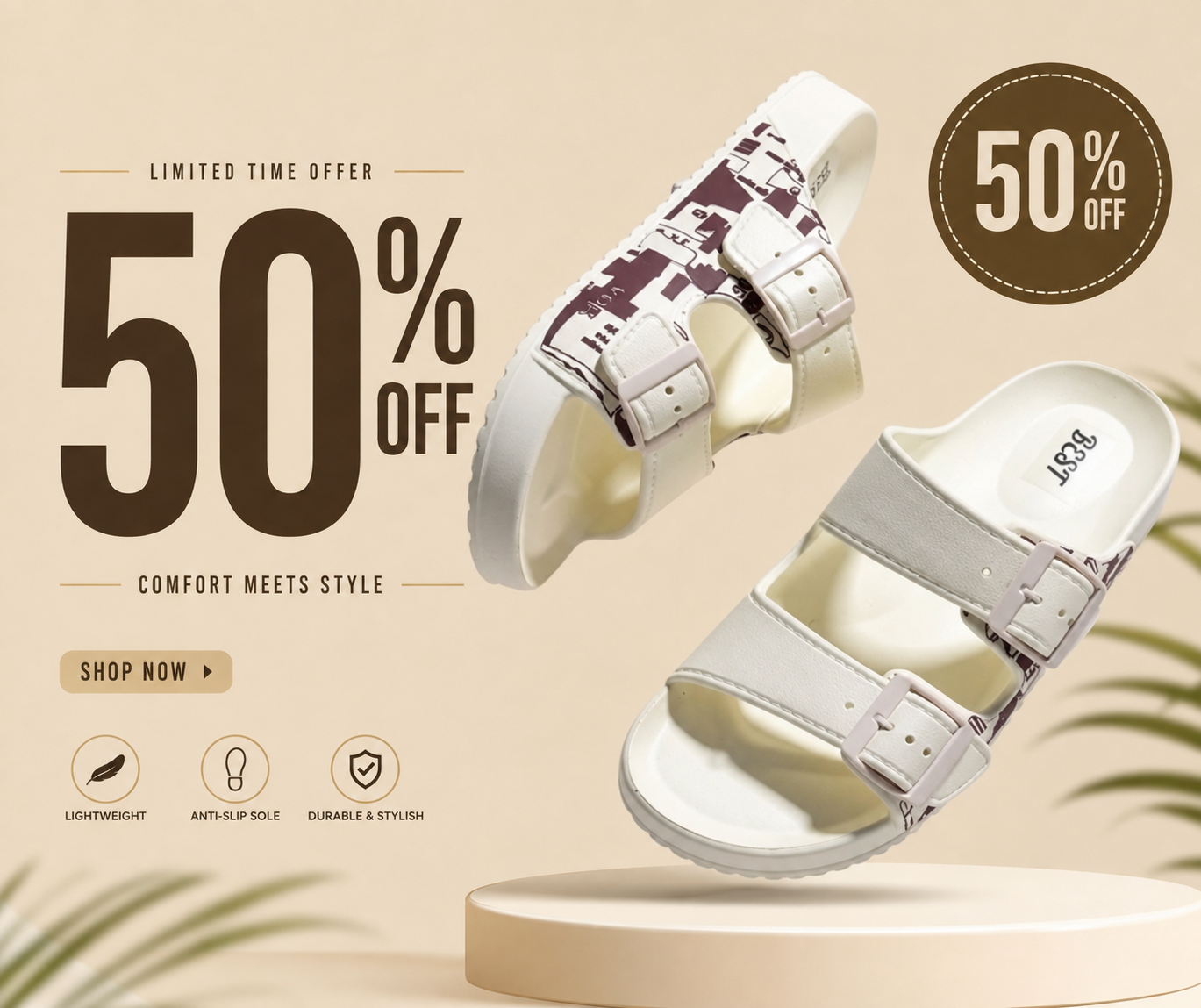 China imported double-buckle EVA rubber slide sandal_img_2