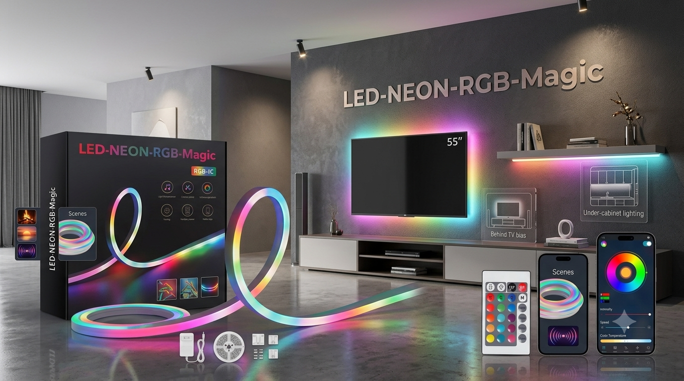 LED Neon Light with Remote Control & APP (5 Meter)_img_1