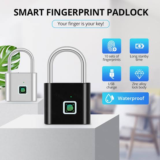 Smart Fingerprint Padlock – USB Rechargeable Portable Anti-Theft Lockvisit_img_1
