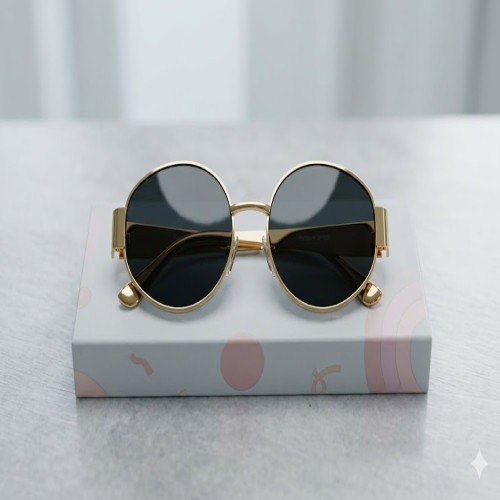 Premium Gold Frame Oval Sunglasses – Stylish UV Protection Eyewear for Men & Women_img_0