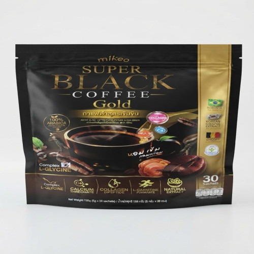 Mikeo Super Black Coffee Gold - 30 Sachets | Instant Collagen & Ginseng Infused Slimming Coffee_img_0