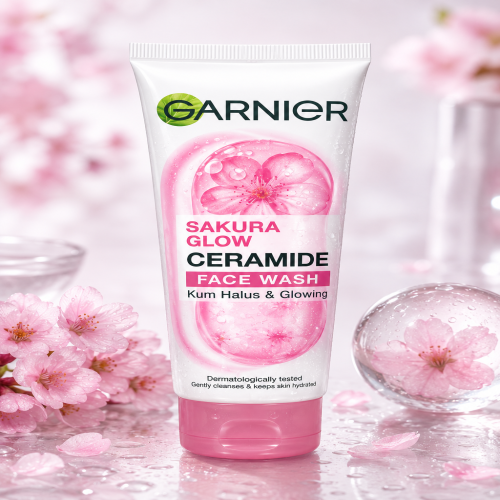 Garnier Sakura Glow Ceramide Face Wash 100ml_img_0