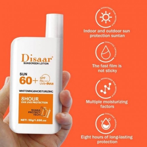 Disaar Sun 60+ SPF Whitening & Moisturizing Sunscreen Lotion 50gm_img_1