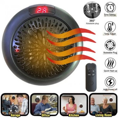 900W Portable Electric Warm Air Heater with remote Control_img_0