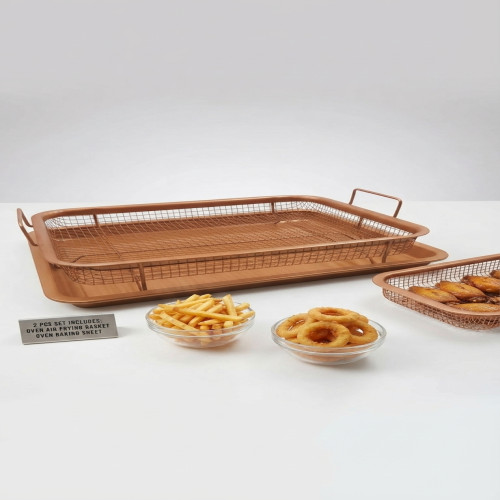 Home Oven Air Fryer Basket and Baking Sheet 2 Pcs Set (HD-8031)_img_1