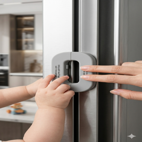 Refrigerator Safety Lock for Kids – Child-Proof Fridge Door Latch_img_0