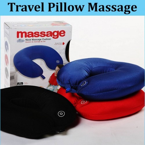 Neck Massage Cushion Vibration system soft Travel pillow_img_0