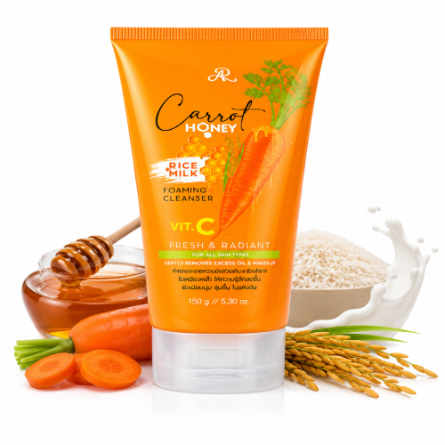 Carrot Honey Rice Milk Foaming Cleanser Vitamin C 150g_img_0