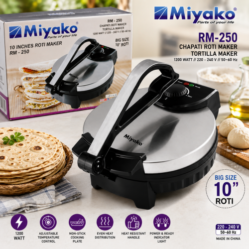 Miyako RM-250 Electric Roti Maker 10 Inch Non-Stick Chapati Maker_img_1