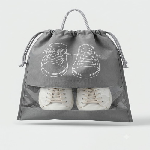 Portable Shoe Storage Organizer Bag with Transparent Window 3pcs_img_0