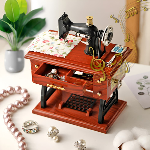 Vintage Style Mini Sewing Machine Decorative Showpiece_img_2