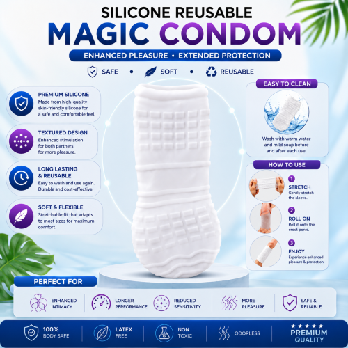 Reusable Silicon Magic Condom_img_0
