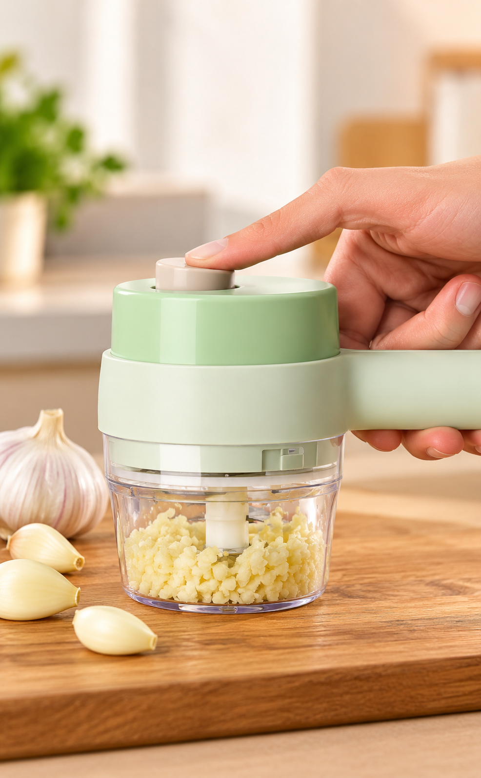 4 in 1 Handheld Electric Vegetable Cutter Set Multifunctional Hand Held Food Processor Portable Wireless Vegetable Chopper Slice_img_1