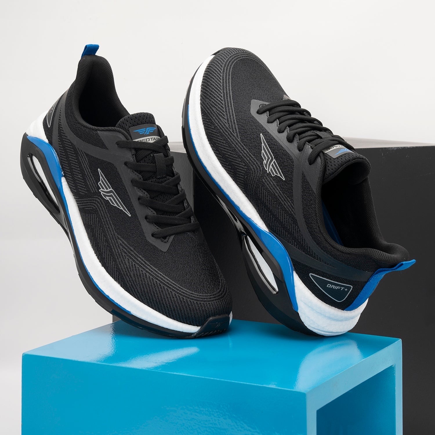 Athleisure Sports Shoes for Men in Black and Blue | Low-Cut Shoes.
