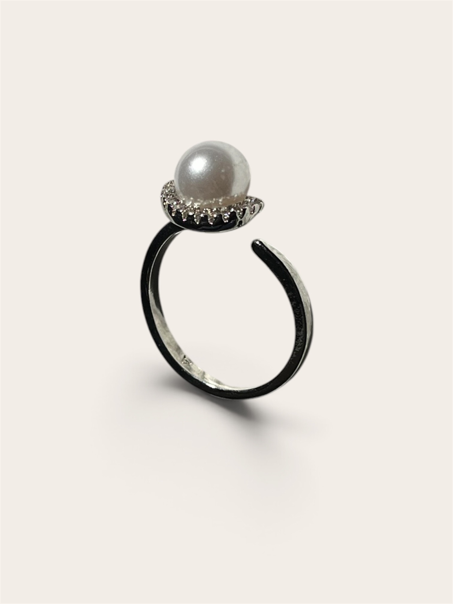 Pearl Halo Single-Layer Ring_img_1