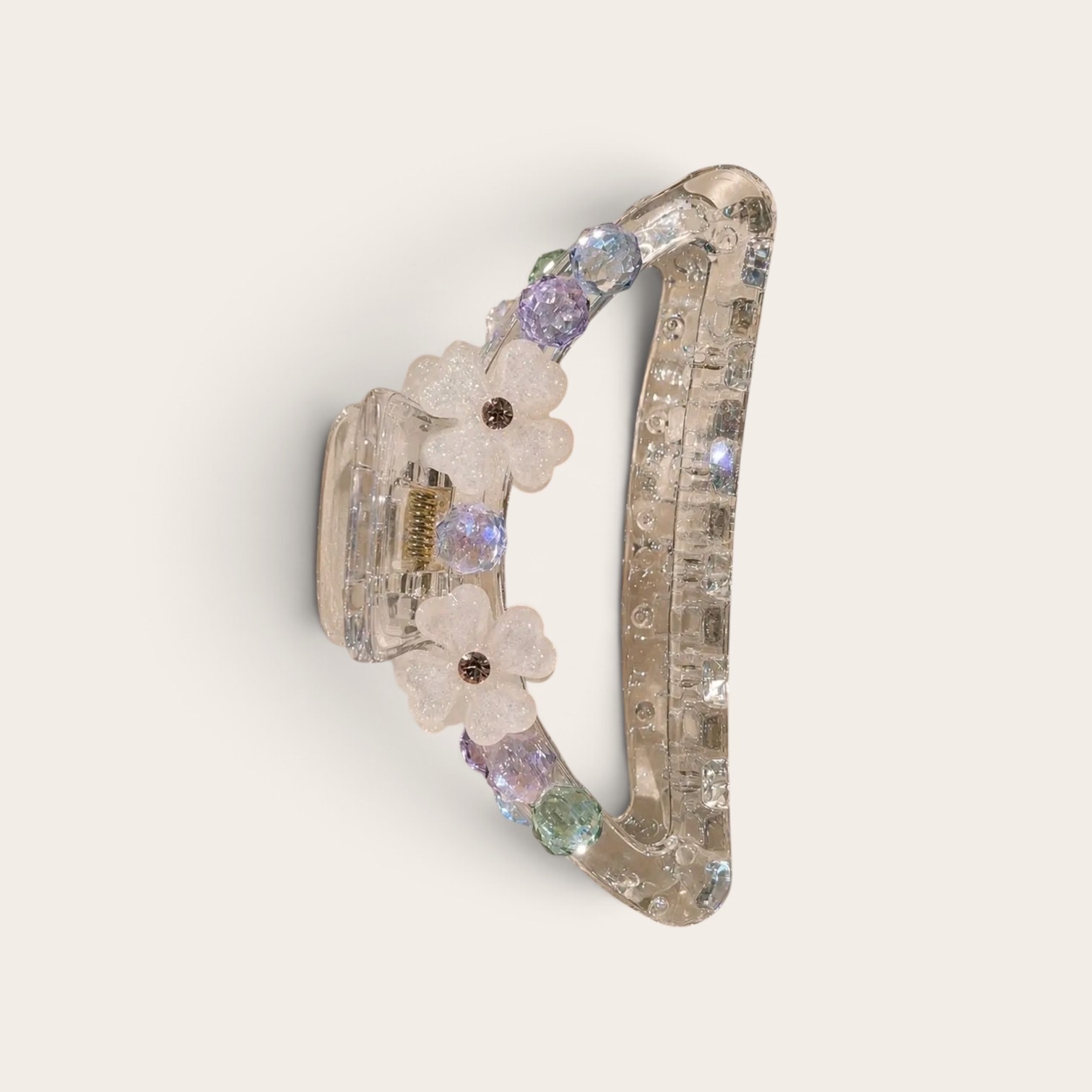 Crystal Flower Acrylic Hair Claw Clip_img_0