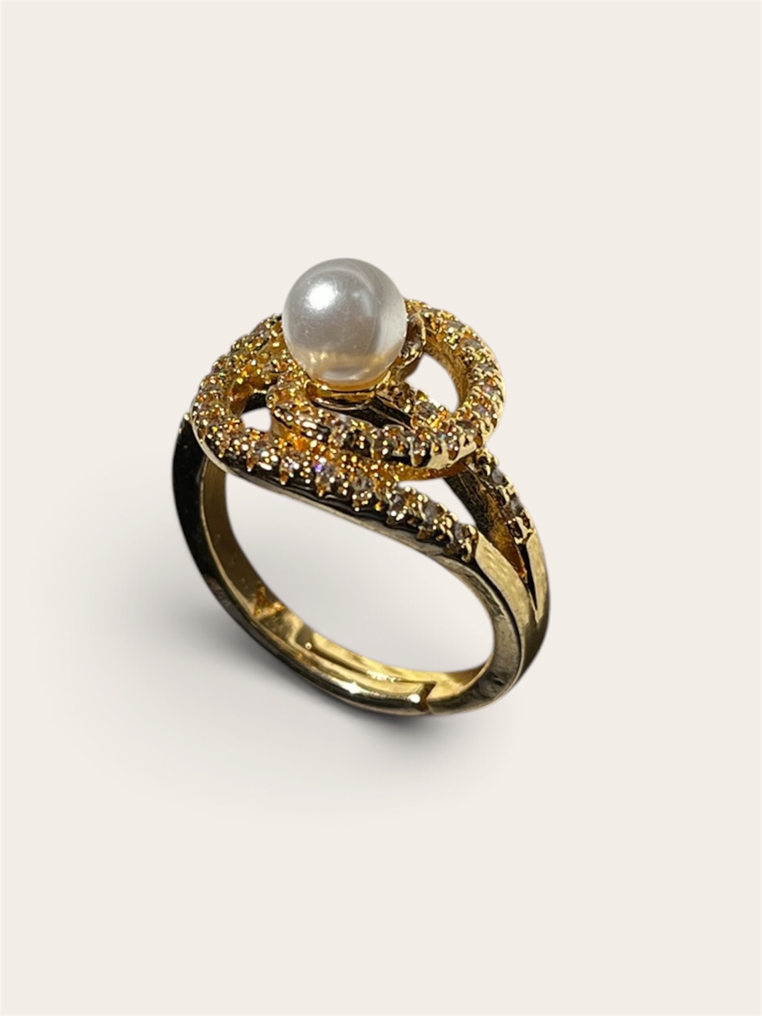Pearl Spiral Double-Layer Ring_img_1