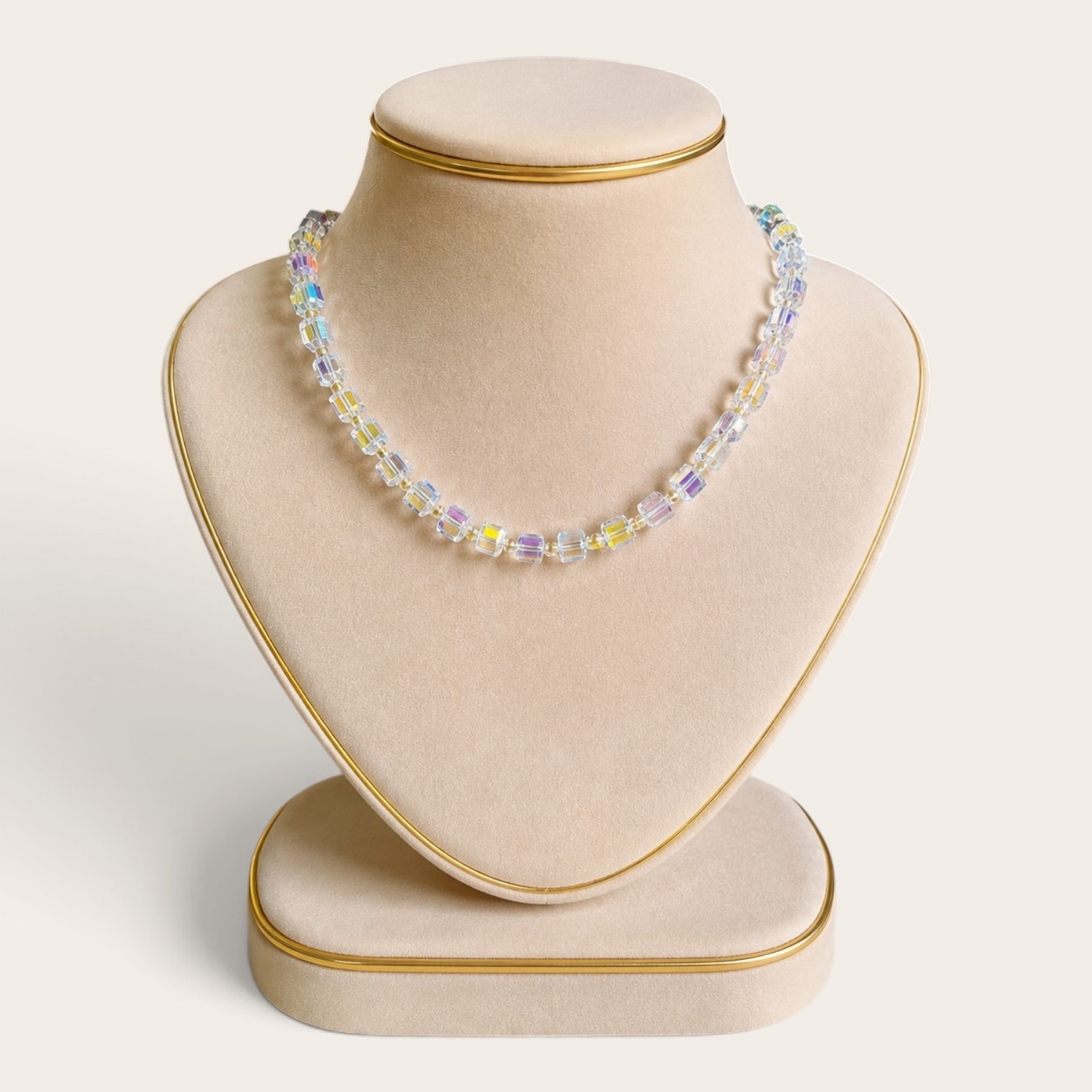 Sparkling Cube Stone Party Necklace_img_4