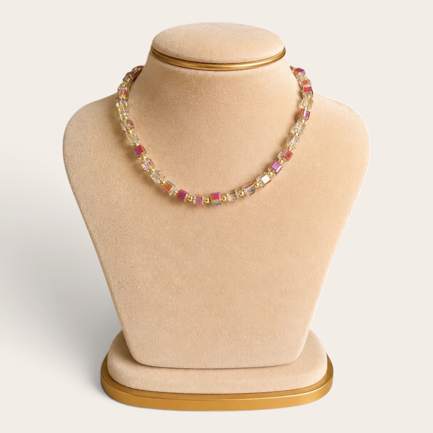 Sparkling Cube Stone Party Necklace_img_1
