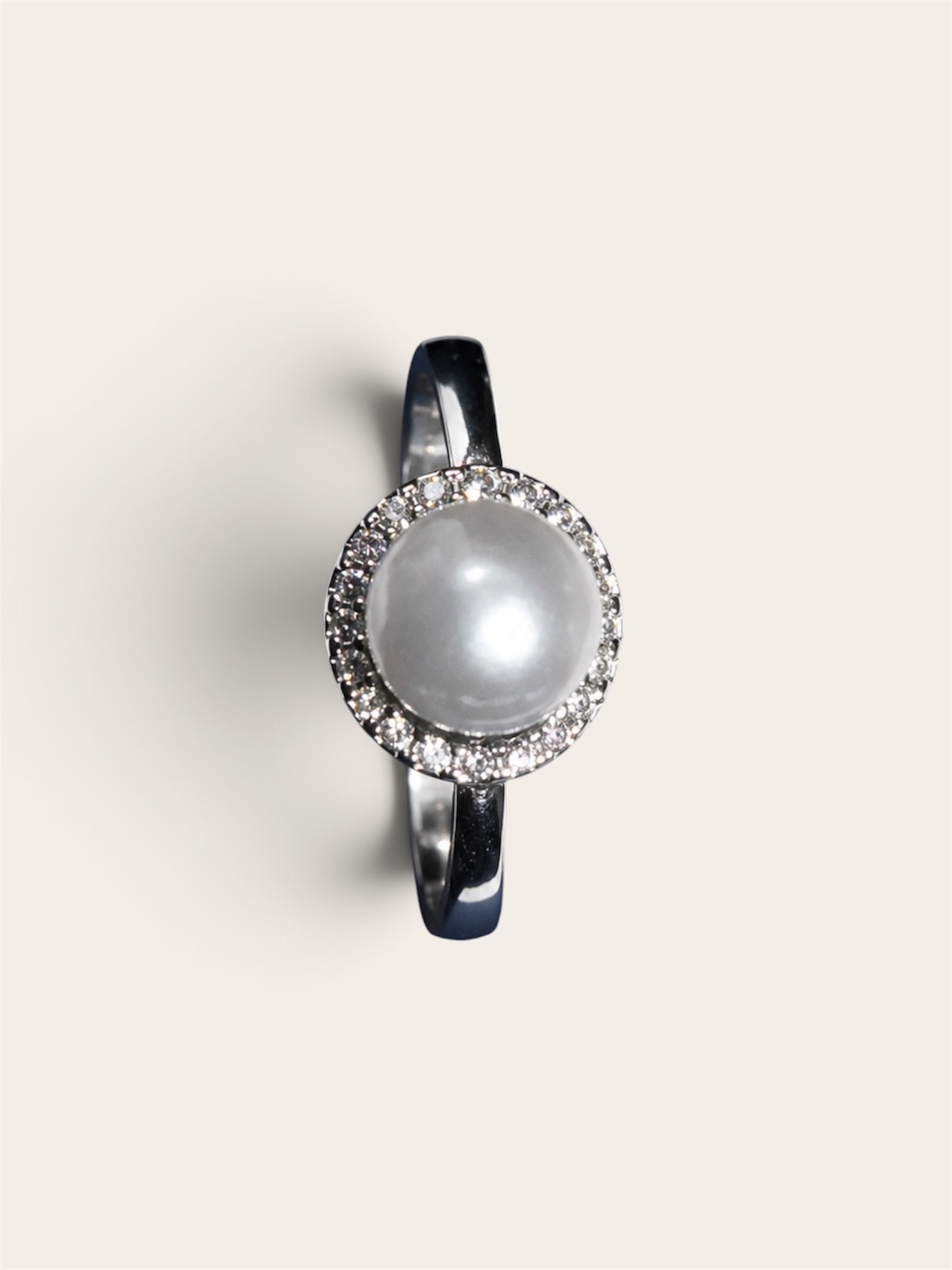 Pearl Halo Single-Layer Ring_img_2