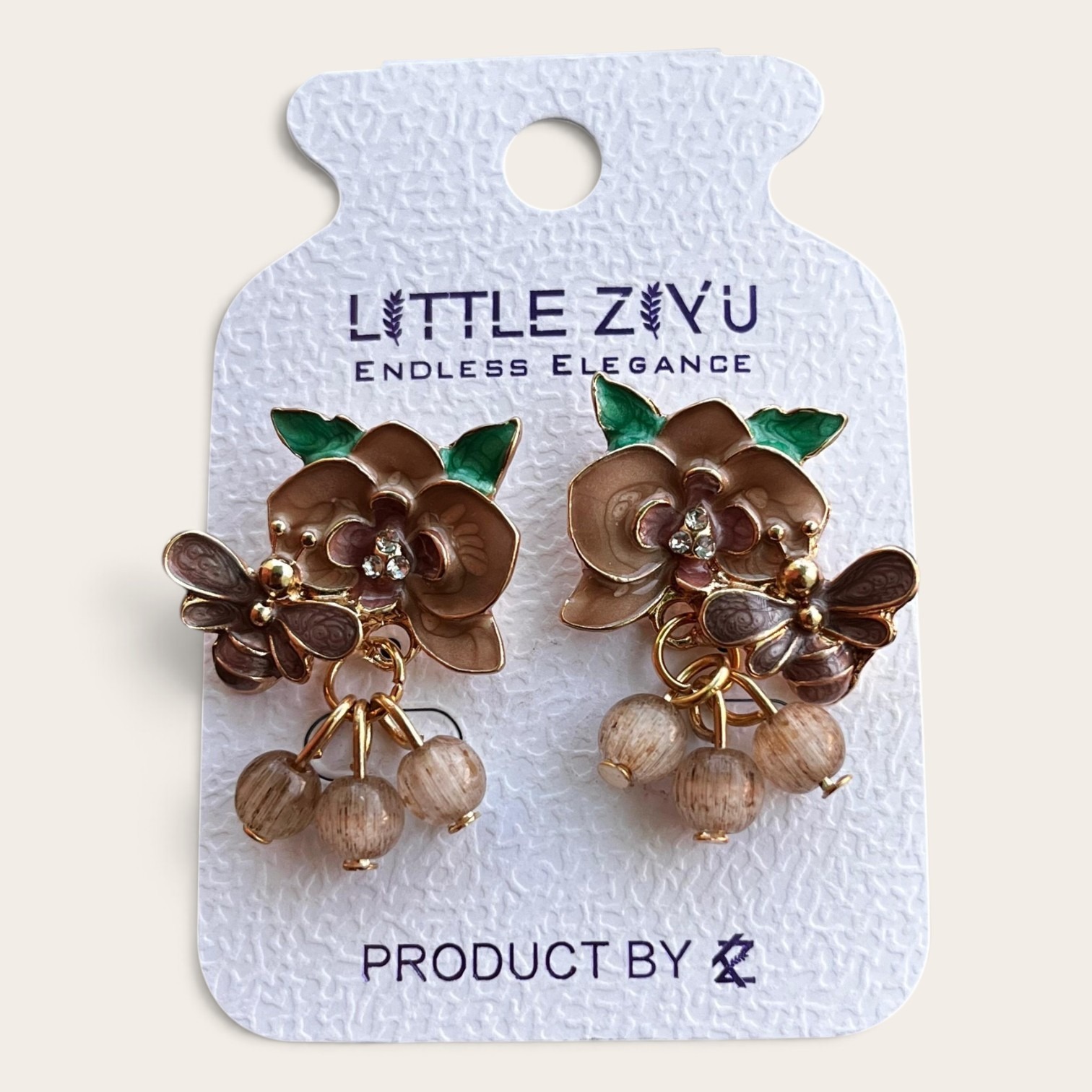 Floral Enamel Bead Earrings_img_5
