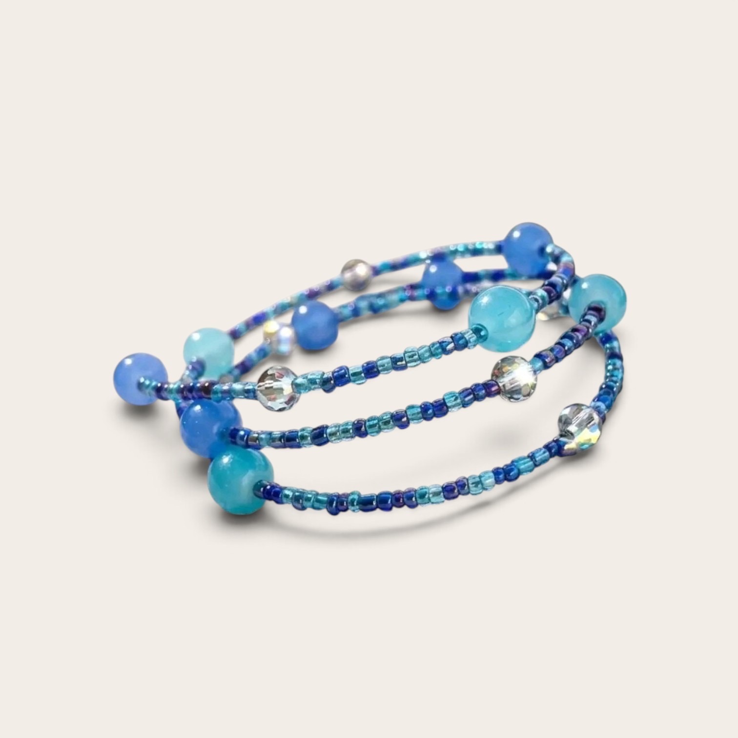 Blue Lagoon 3-Line Spiral Bracelet_img_0