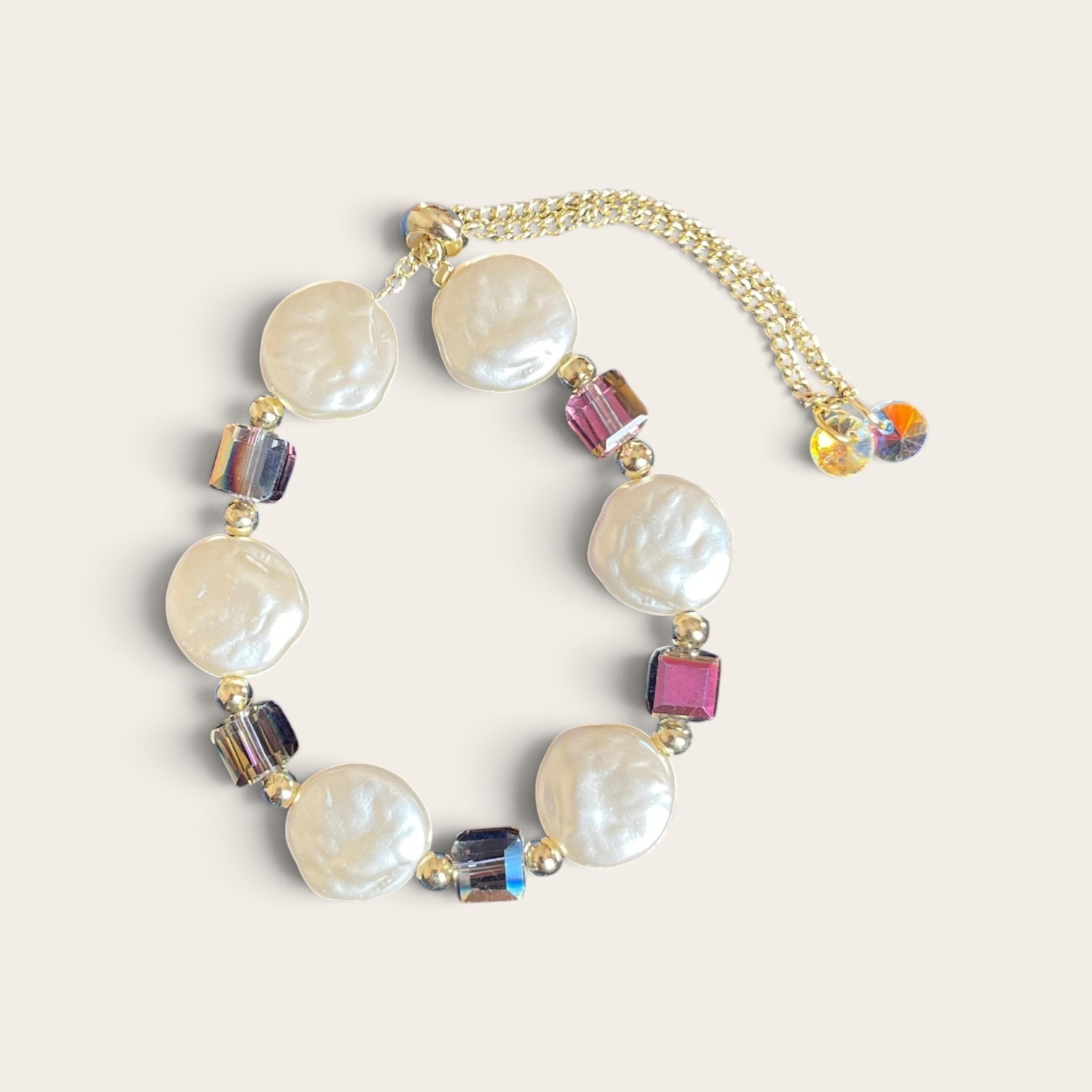 Flat Bead & Sparkle Bracelet_img_2