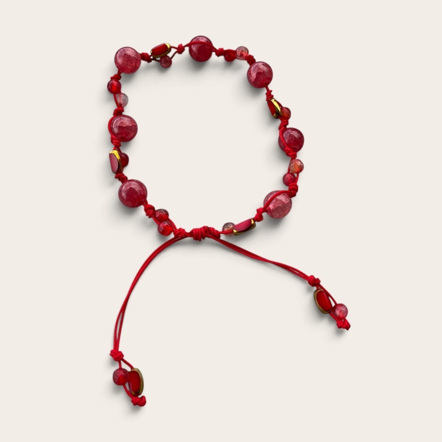 Onyx & Crimson Cracked Glass Bracelet_img_1